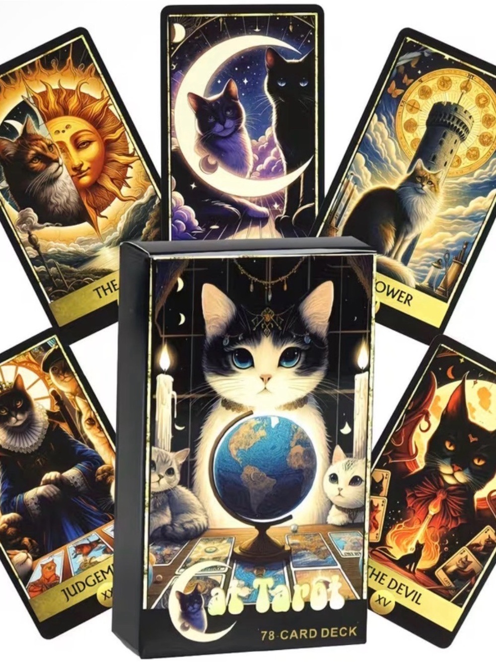 Cats Tarot Deck NEW Anime Cards Games TCG Toys Manga Fantasy Gift Home Pet Witch